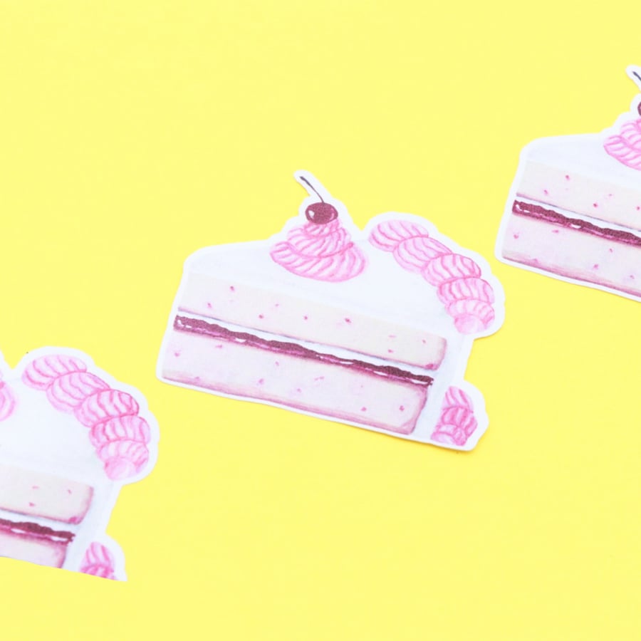 Shiny cherry cake stickers 2