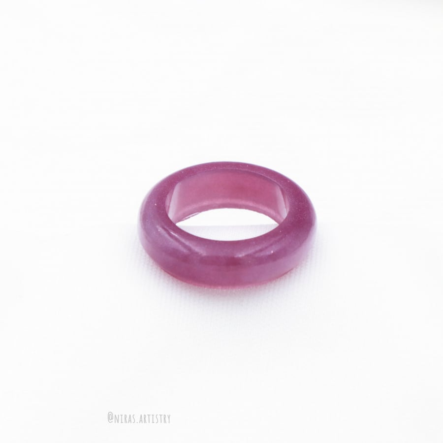 Purple glitter ring