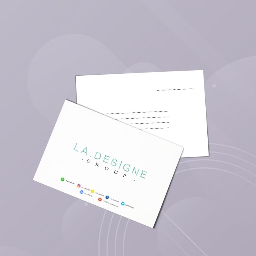 Double-sided thank you card design