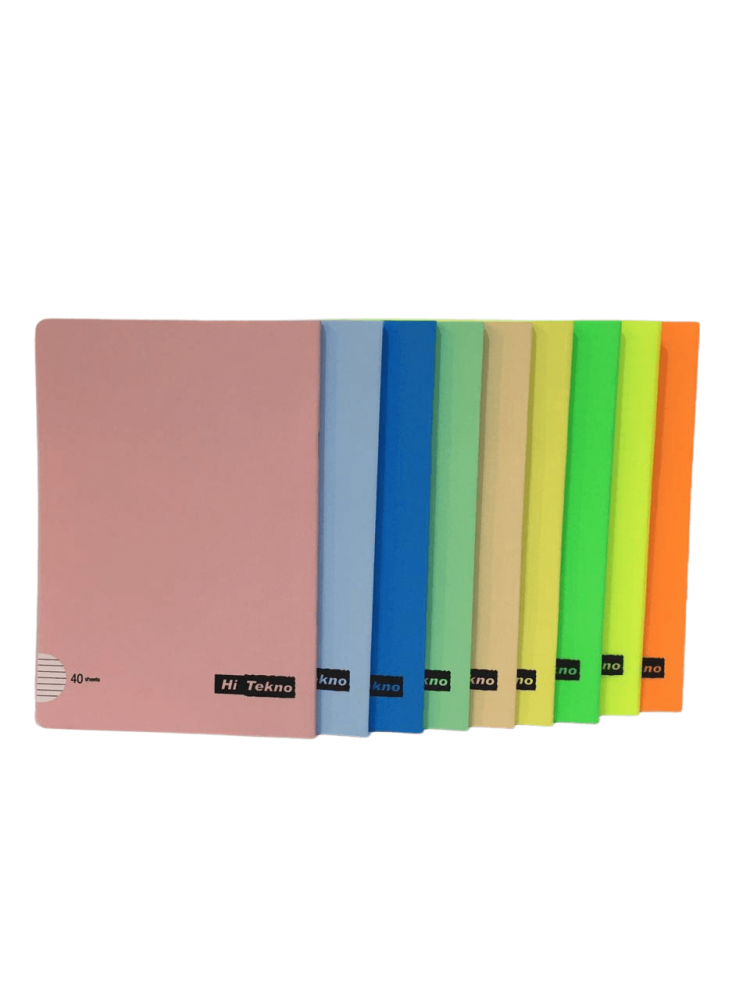 Arabic-Ruled Notebooks, Plain, 40 Sheets, A5, 9 Colours (Each)
