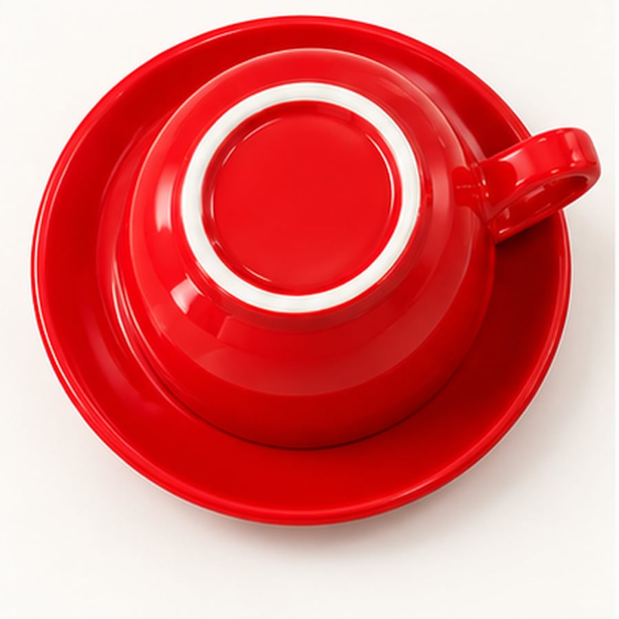 كوب سيراميك مع الصحن - سعة 200 مل