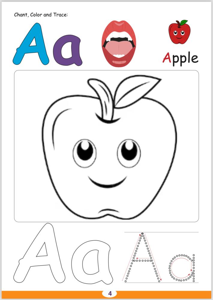 منهج انجليزي تلوين حروف