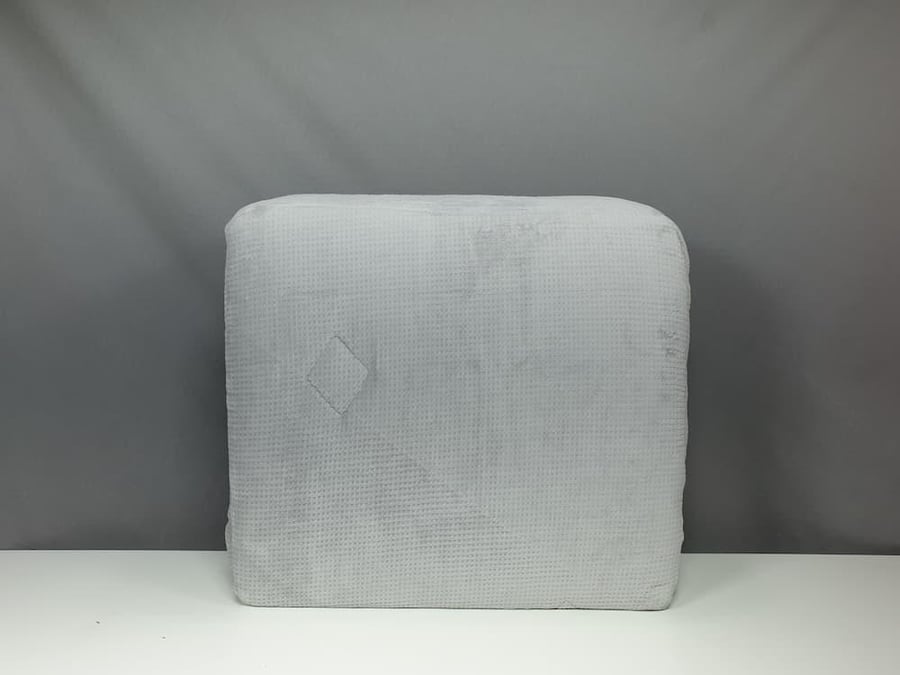 Velvet bedspread in gray color, winter, single and a half