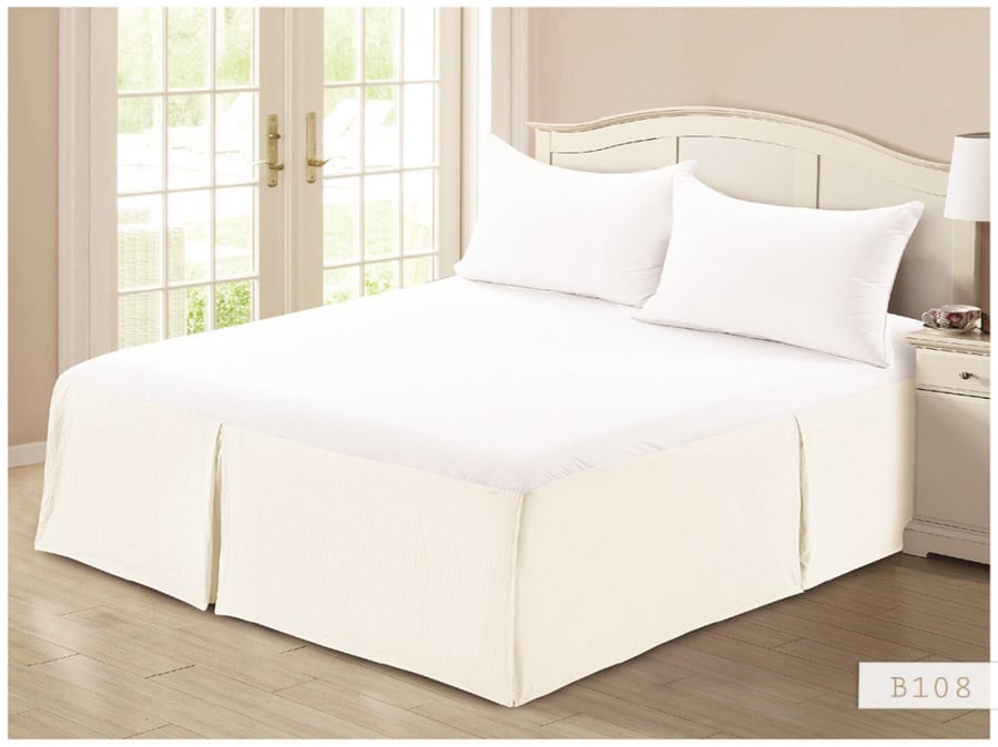 Cream-colored Corniche bed sheet, single and a half, 200*150 cm