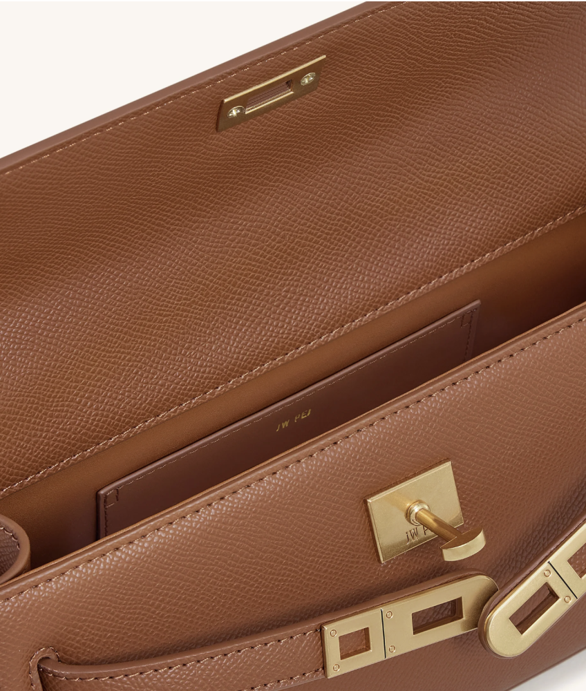 Noor Top Handle Bag - Brown