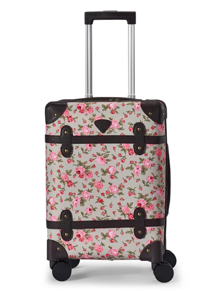 حقيبة سفر كبينة طائرة مقاس 20 بوصة جلد ناعم فاخر بعجلات وأقفال أمان