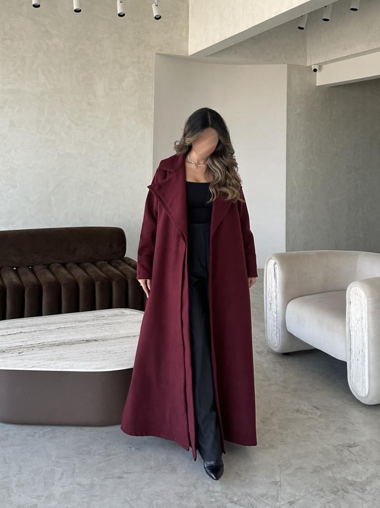 Burgundy coat