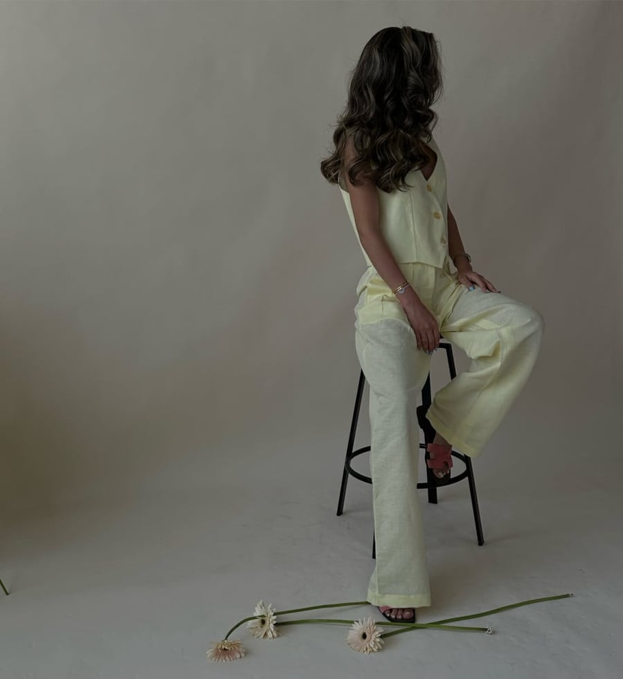 Yellow linen set