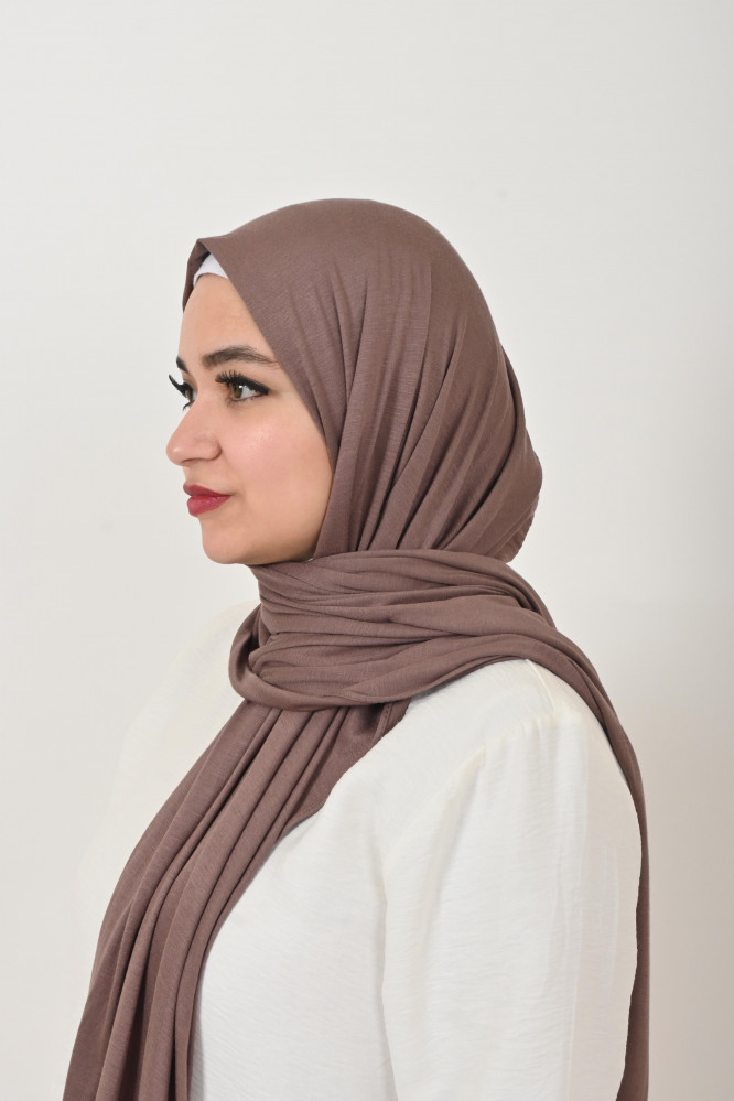 حجاب من قماش القطن دبل استرتش