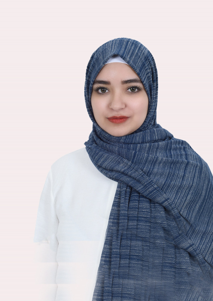 حجاب قطن مخطط من بلاك وينج