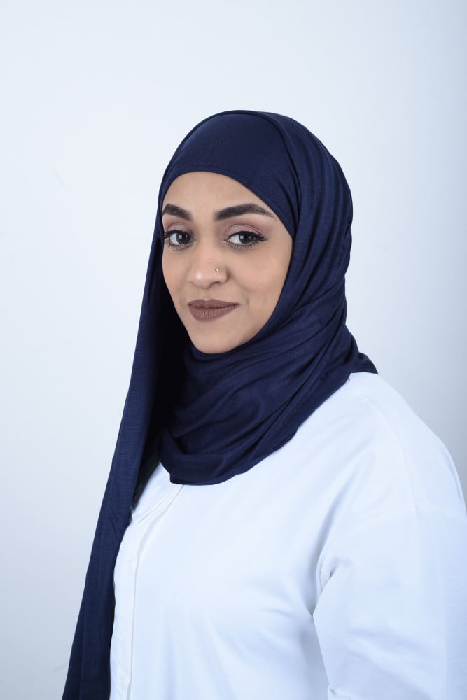 حجاب المخنق الذكي من قماش قطن الاسترتش