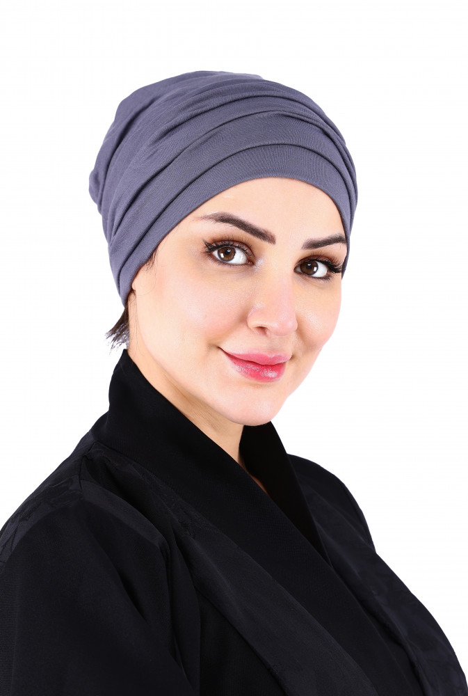 توربان آسيا متعدد الثنيات باللون الرصاصي الداكن من بلاك وينج