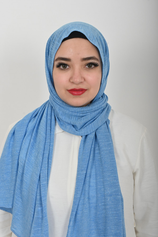 حجاب قطن منمش من بلاك وينج