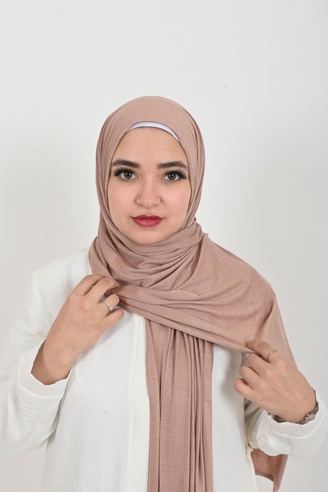 حجاب قطن دبل استرتش-بلاك وينج