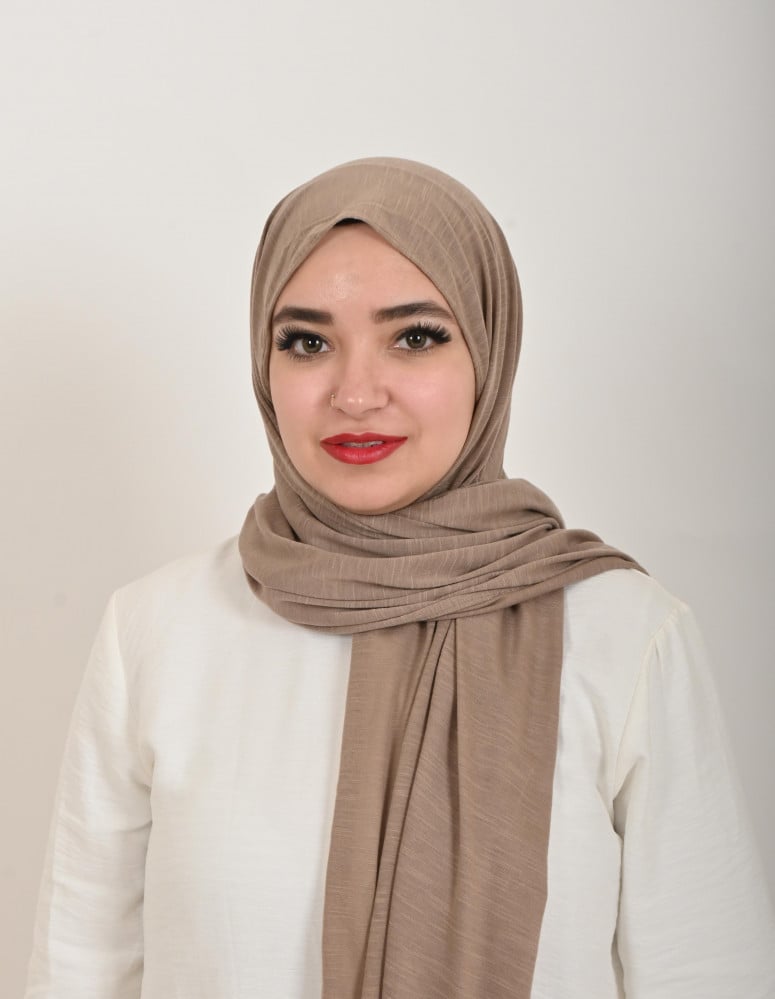 حجاب قطن قماش منمش