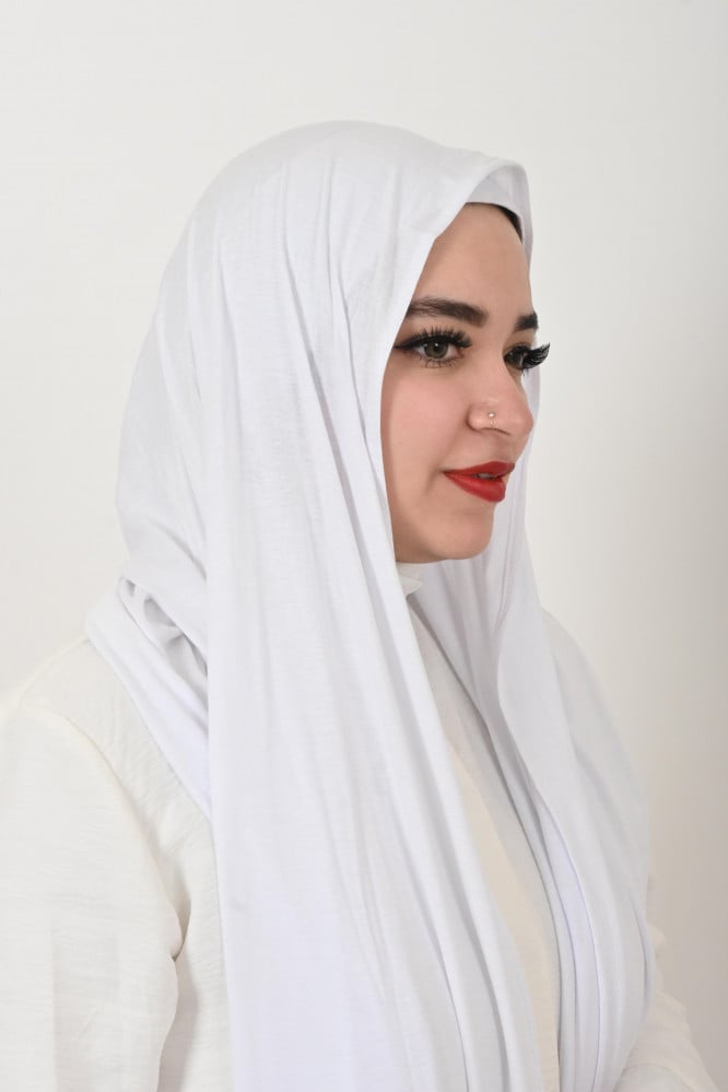 حجاب من قماش القطن دبل استرتش