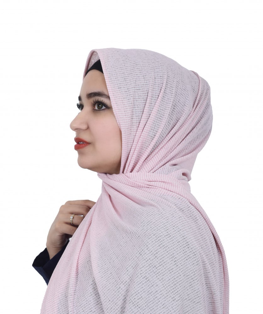 حجاب قطن مخطط من بلاك وينج