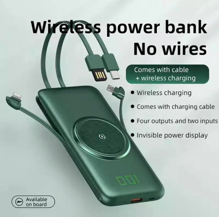 باوربانك بخاصية الواير لس - Power bank with wireless charging
