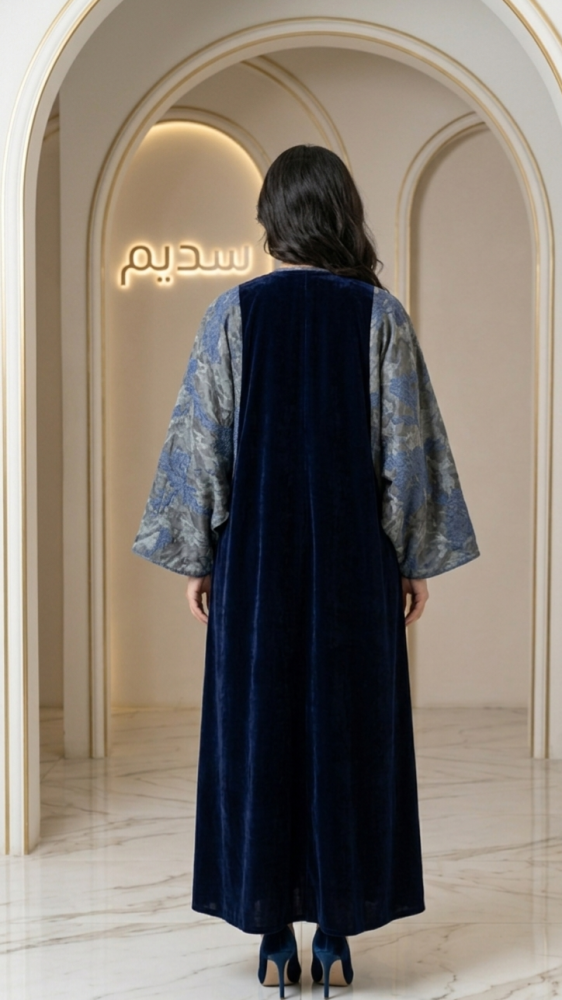 عباية مخمل قصه بشت مطرزه