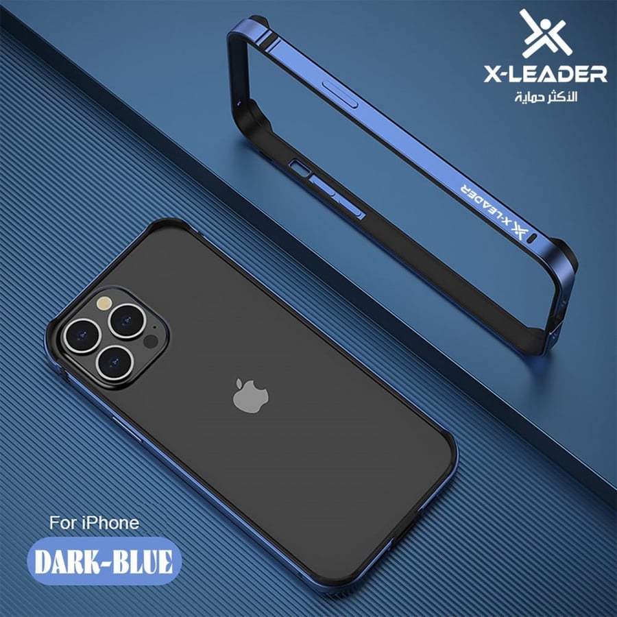 XLider - metal frame + camera protection for iPhone 14 standard with multi-colored silicone protection