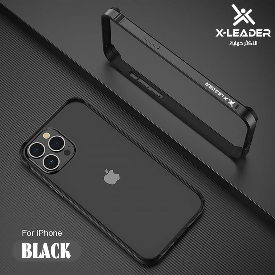 XLider - metal frame + camera protection for iPhone 14 standard with multi-colored silicone protection