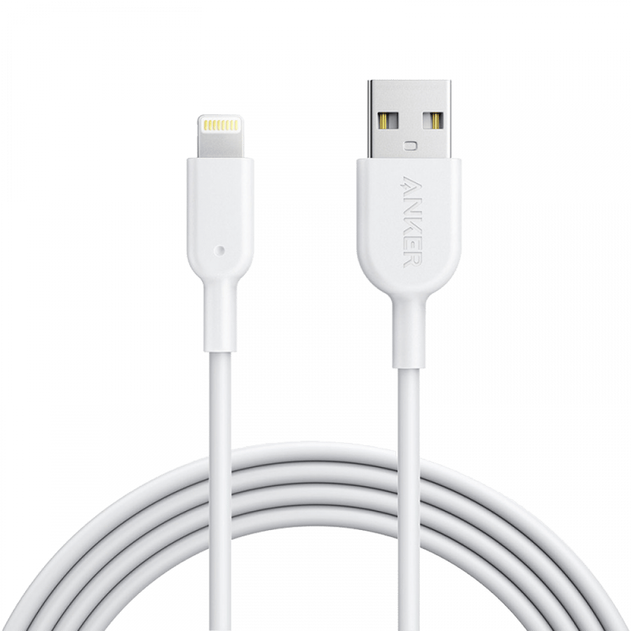 كيبل-انكر-باورلاين-الاصدار-الثاني-من-USB-الى-ايفون-ابيض-متجر-فن-ماركت