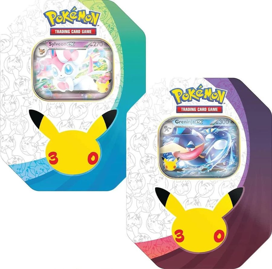 Pokemon 30th Celebrations ex Tins