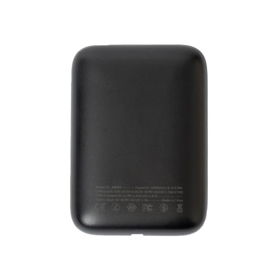 TIKNAL Power Bank 10000mAh, 20W Fast Charging - باور بانك تيكنل 10000 ملي أمبير، شحن سريع 20 واط - اسود
