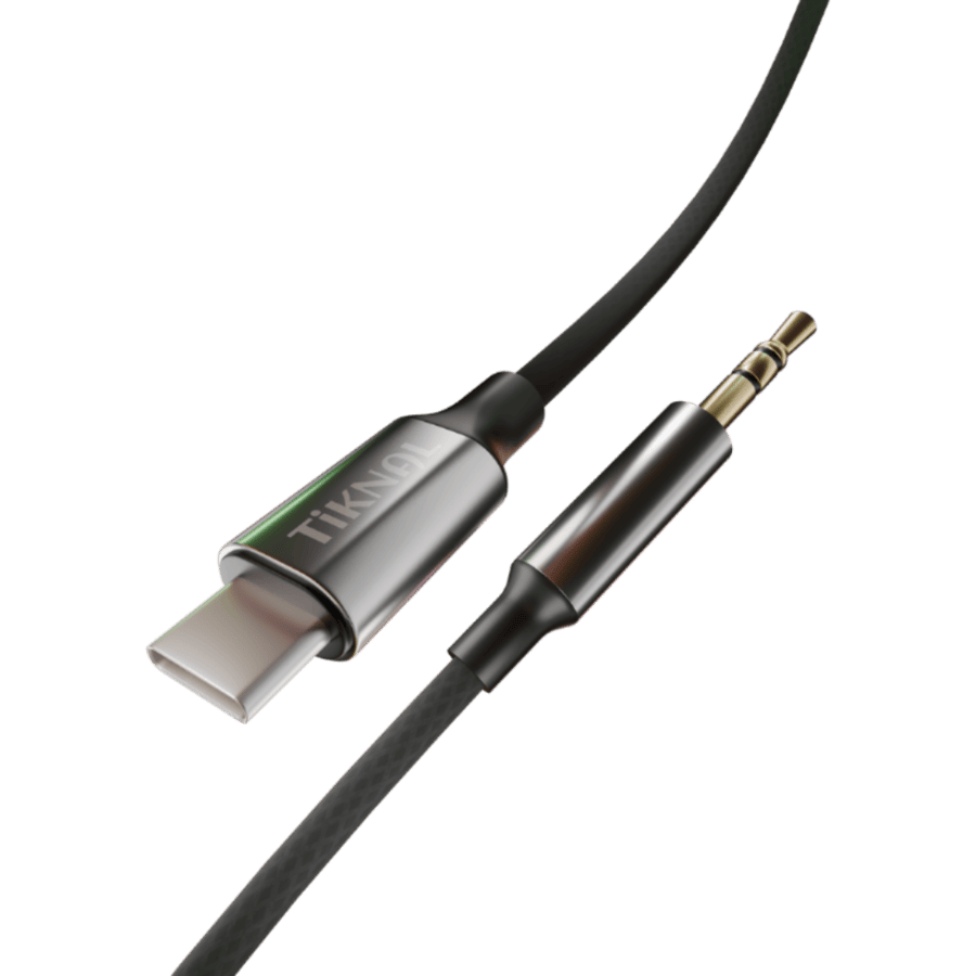 TiKNAL Hi-Fi USB-C to 3.5mm Audio Cable - كيبل صوت USB-C إلى AUX 3.5mm عالي الدقة من TiKNAL