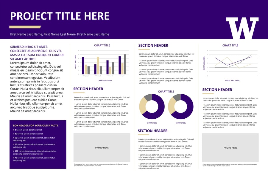 قالب بوستر بحثي أفقي جاهز للتعديل – Research Poster Horizontal Template