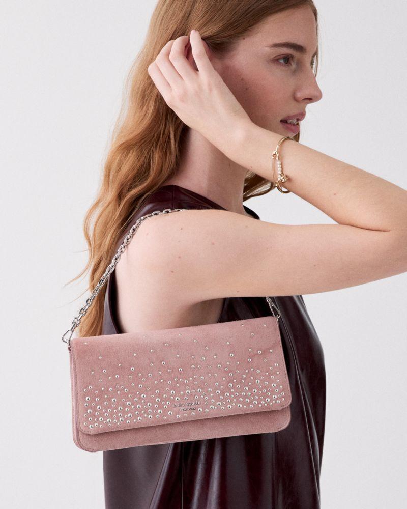 شنطة كيت سبيد - Ivy Studded Suede Crossbody Bag
