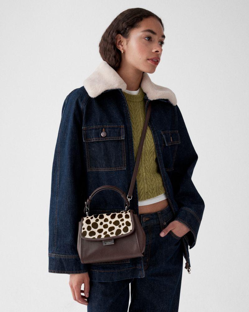 شنطة كيت سبيد - Riley Haircalf Small Top Handle Bag