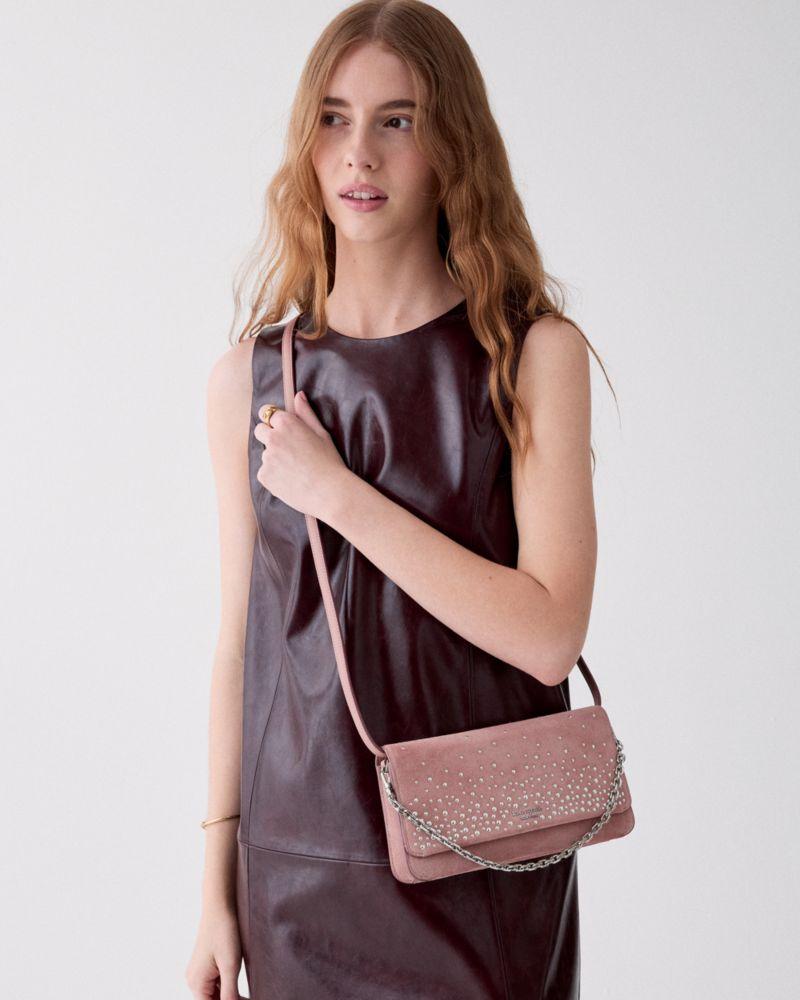 شنطة كيت سبيد - Ivy Studded Suede Crossbody Bag