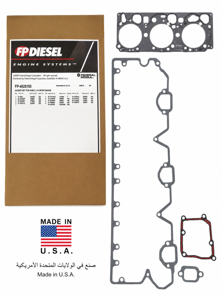 FP Diesel FP-4025155 Gasket Set for Early L10 Upper Engine