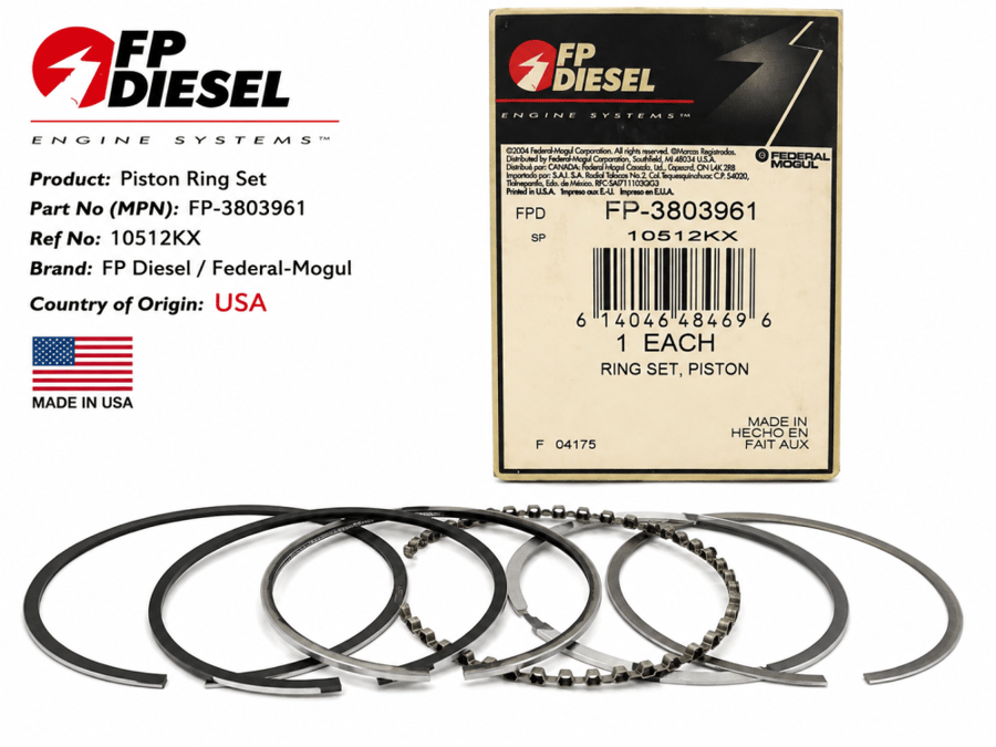FP Diesel FP-3803961 / 10512KX Piston Ring Set for Cummins LT10 – STD