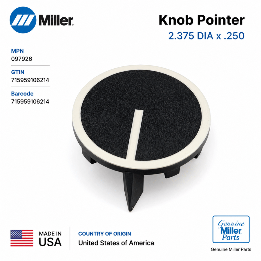 Miller Knob Pointer 2.375 DIA x .250 097926.