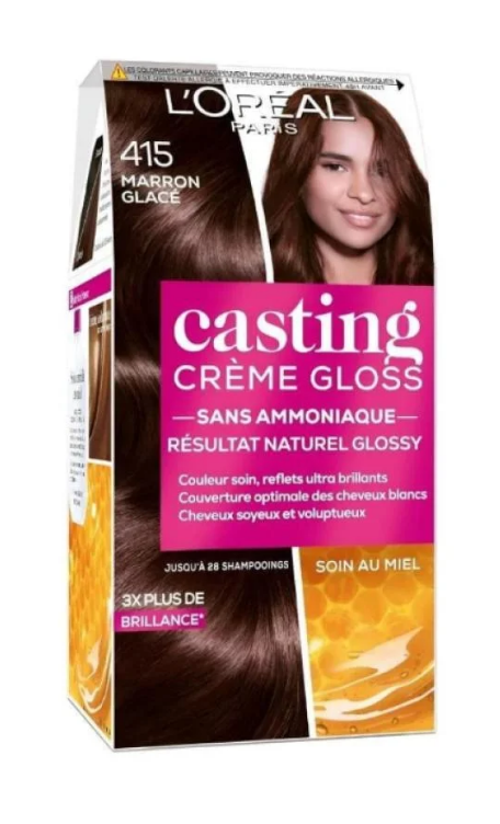 L’Oréal Paris Casting صبغة شعر 415 بني – لمعان طبيعي وتغطية مثالية للشيب