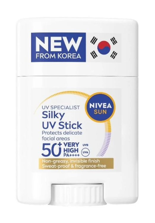 Nivea Sun Silk Stick SPF50+ – واقي شمس للوجه سهل الاستخدام بملمس حريري