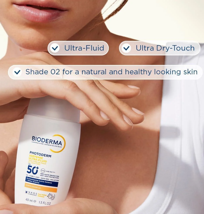 واقي شمس ملون فوتوديرم إكس ديفنس SPF50+ من بيوديرما – لون 02 حماية وتوحيد لون