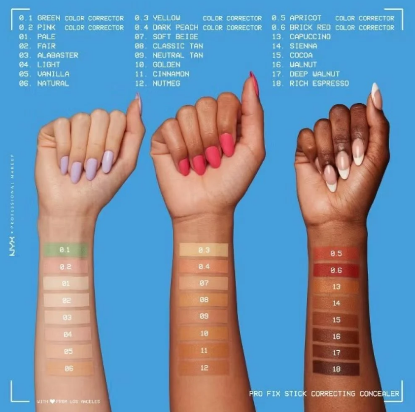 Nex Pro Fix Stick Concealer 0.3 Yellow – Color correction and natural coverage of imperfections