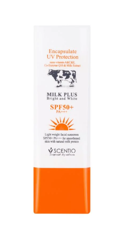 واقي الشمس برايت إن وايت بالحليب SPF50 PA+++ من سينتيو – تفتيح وحماية