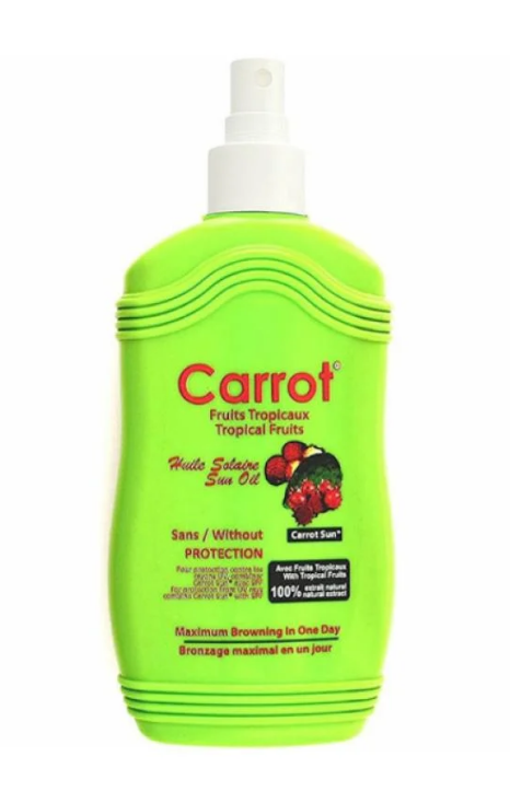 Carrot Sun Tropical Tanning Oil Spray – ترطيب عميق وتسمير طبيعي برائحة فواكه