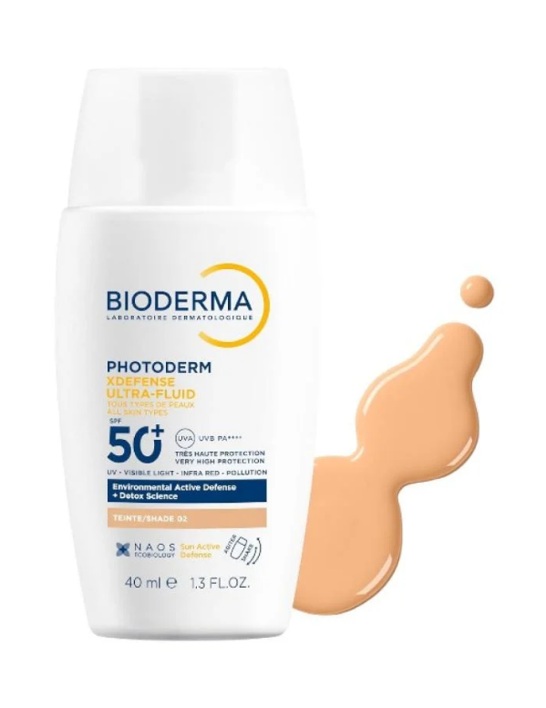 واقي شمس ملون فوتوديرم إكس ديفنس SPF50+ من بيوديرما – لون 02 حماية وتوحيد لون
