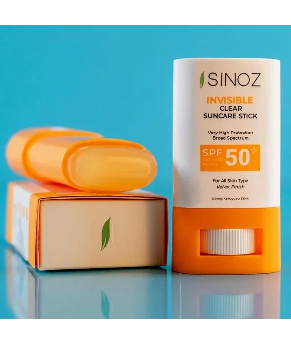 واقي شمس سينوز ستيك شفاف SPF50+ – 15 جم حماية عالية وسهولة الاستخدام