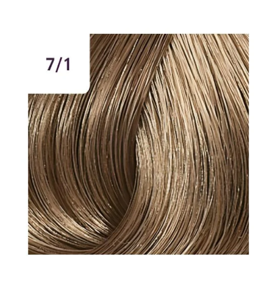 Wella Koleston Deluxe 7/1 صبغة شعر – أشقر رمادي متوسط بتغطية مثالية ونتائج احترافية