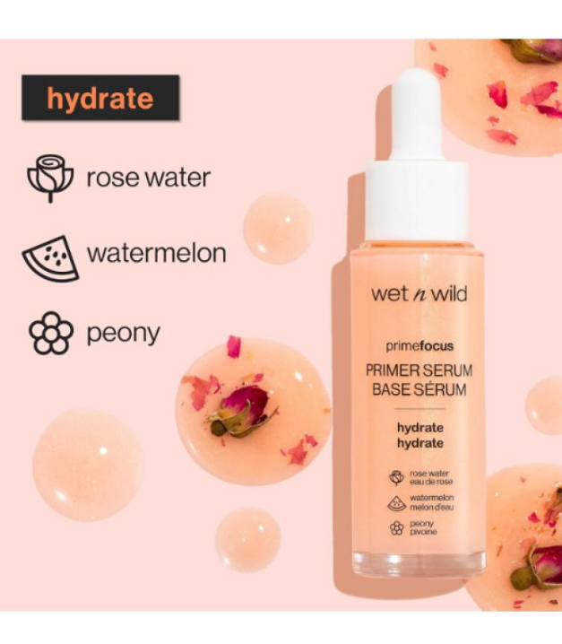 برايم فوكس سيروم وبرايمر من Wet n Wild للوجه بترطيب عميق وثبات المكياج 30 مل