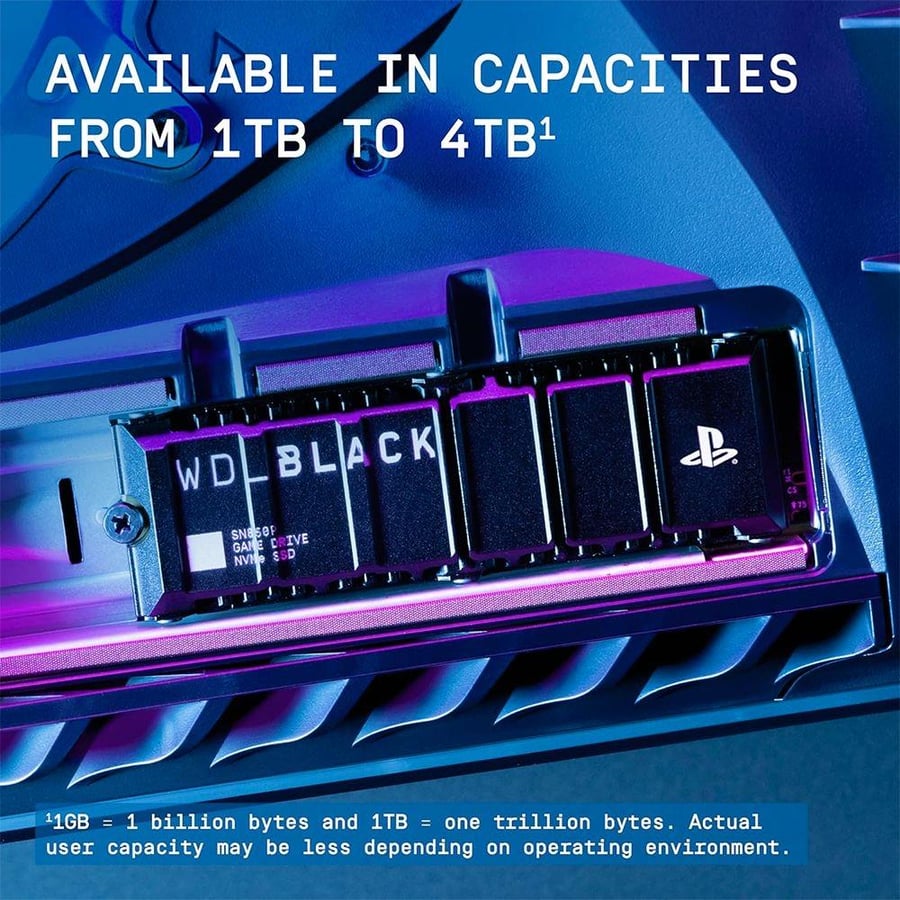 محرك أقراص الحالة الصلبة الداخلي WD SN850P NVMe 2 تيرابايت أسود