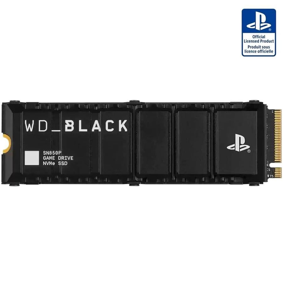 محرك أقراص الحالة الصلبة الداخلي WD SN850P NVMe 2 تيرابايت أسود