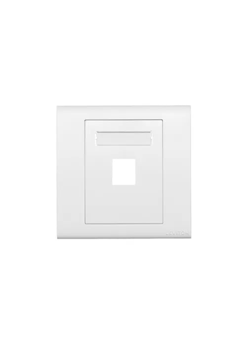 Faceplate White for 1Port Jack (Single)