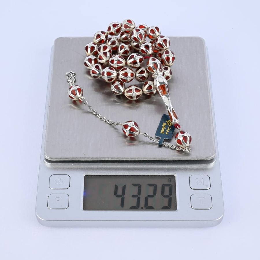 سبحة فاتوران مع فضة 760